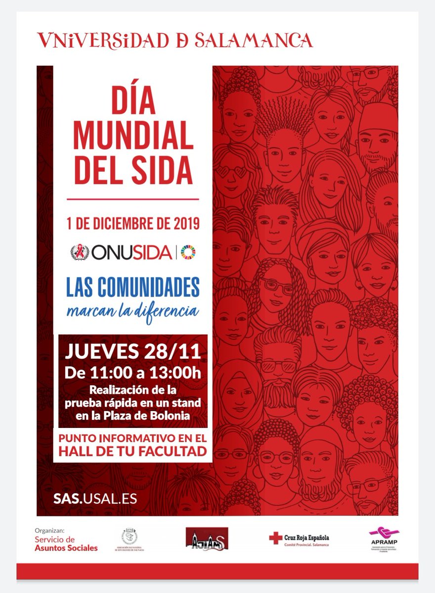 ¡El jueves estaremos en el Hall de la Facultad de 10:30 a 13:00! 

Prueba rápida del VIH en Plaza Bolonia