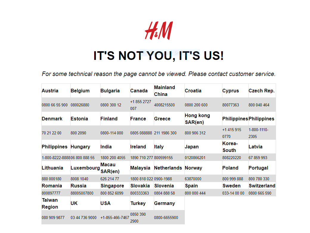 KazVeggie's tweet photo. Hey @h_and_m_uk why has your site not worked for days? https://t.co/o7RiBEmmCb