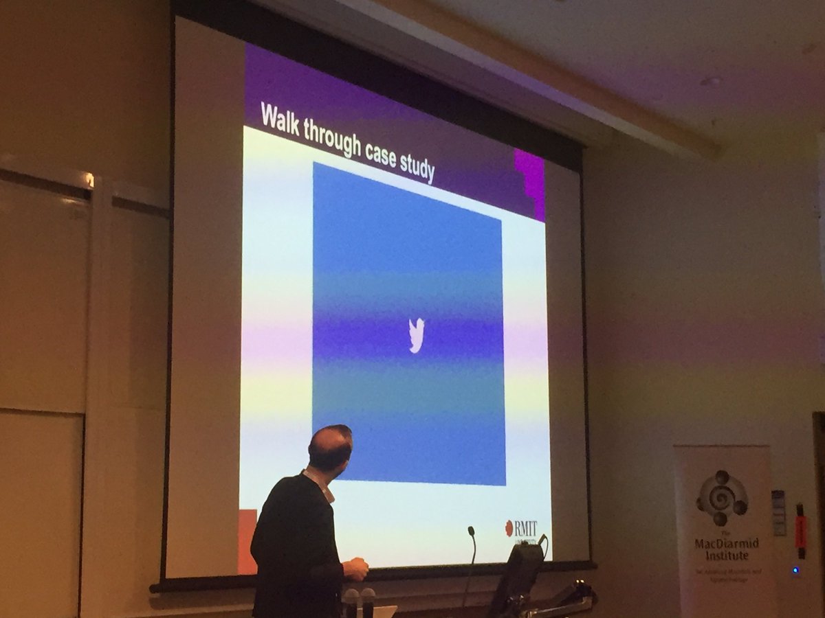 lowlevelpanic's tweet photo. @Dr_Oli_Jones walks through features of his excellent Chirality 2 app. #NZIC2019 @_NZIC https://t.co/u7NxGkADWp