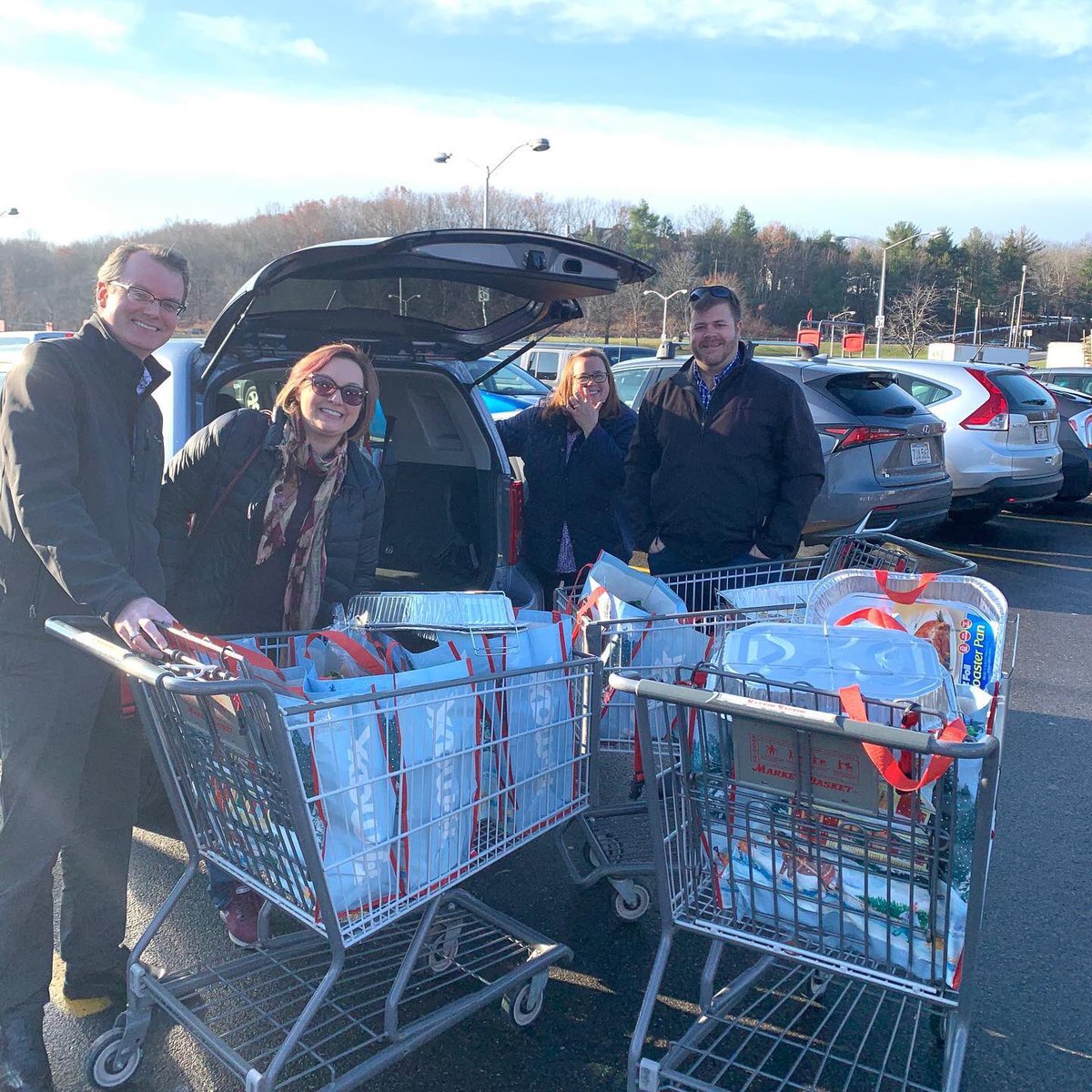 This week,  the Thomson PTO delivered 6 Thanksgiving dinners to local families in need. Many thanks to this year’s shoppers — Shelley Thompson, Jess Wrigley, &amp; Rob Eastwick-Haskell!!
