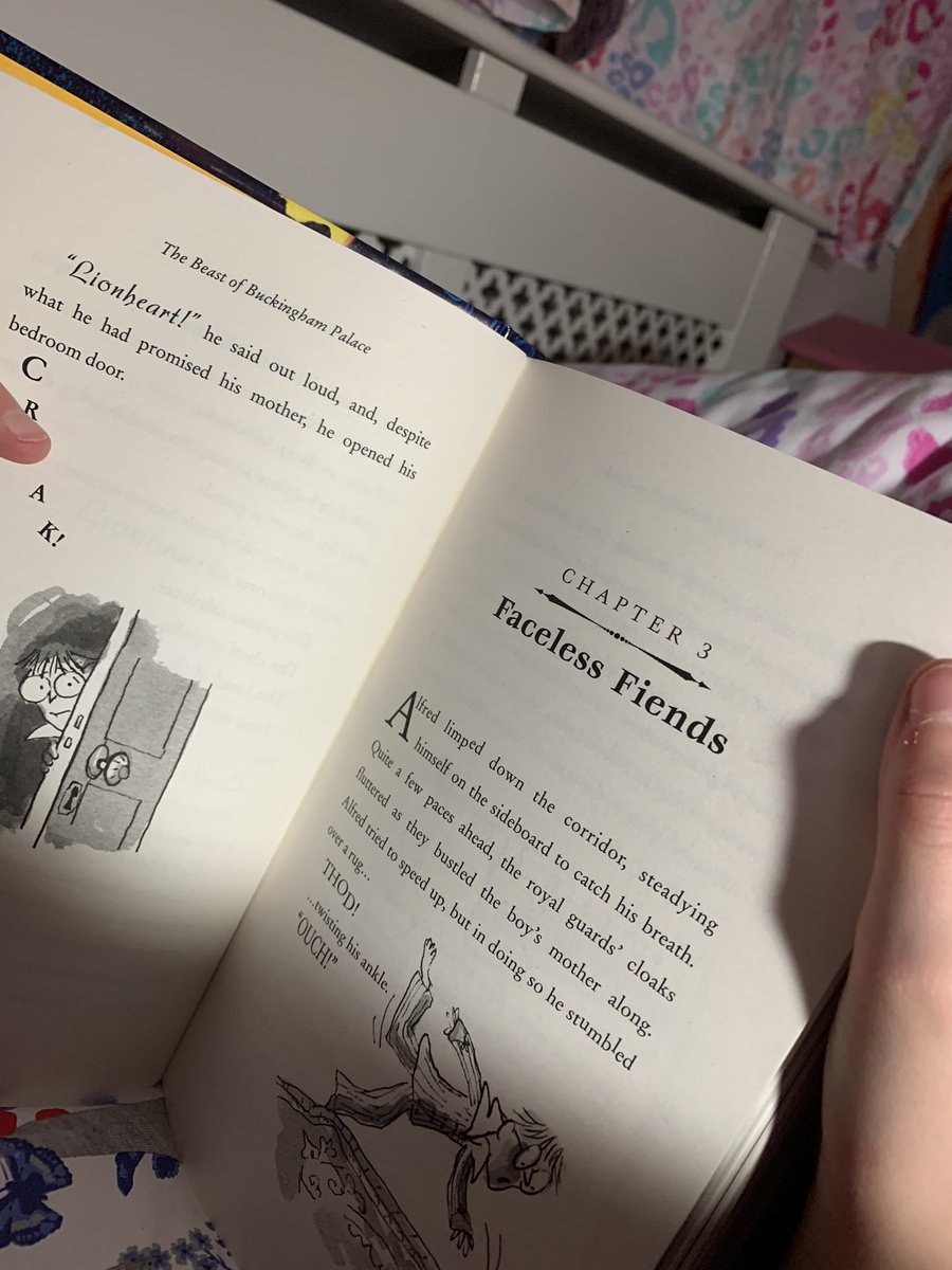 darrendecar's tweet photo. “The things with @davidwalliams books is he even makes the words interesting, look at limped and stumbled Dad and it’s set in the future”
Darcie loving her new book #thebeastofbuckinghampalace https://t.co/Phvz9AT6UA