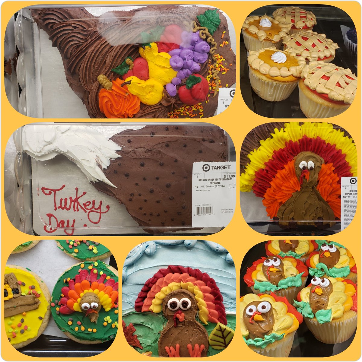 #T2229 Midway proving that T-Day finishes can have variety! ❤️ the color, texture and those muppet-lookalike turkey cupcakes! Way to go! #proudFBC #D102 #G199 #gosales <a href="/choffmann1209/">Chris</a> <a href="/AlexMakarewicz/">Alex Makarewicz</a> <a href="/mariah_cavett/">Mariah Cavett</a> <a href="/targetmilan/">Milan Virant</a> <a href="/easitz/">Elizabeth Hegna</a> <a href="/steph_traynor1/">Steph Traynor</a> <a href="/MaggieThaden/">Maggie 🌻</a> <a href="/PetzoldAshley/">Ashley</a>