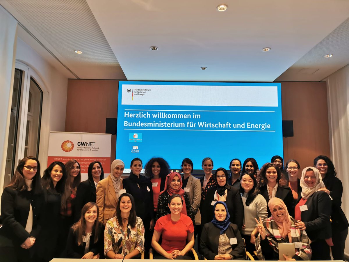 GlobalWomensNet's tweet photo. We've ended day 1 of the #GWNETStudyTour on a high note. A big thanks to the BMWi for hosting us. Tomorrow we will be at the @dena_news conference. Stay tuned! https://t.co/2Gs3CSng9v