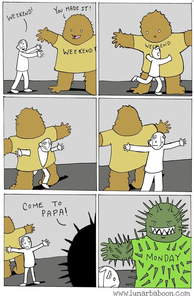 talenthouse_es's tweet photo. π€·ββοΈ... Artwork by lunarbaboon
#comic #comics #comicart #cartoon #webcomic #graphicnovel #Weekend #monday #mondaymorning #Mondaymood #lunes #mondays #mondayvibes #weekendwenttoofast #weekendwenttoofastagain https://t.co/03oyPz6Ls8