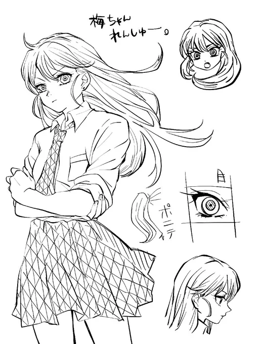 キメ学あんまり描いたことなかったので練習中です。 