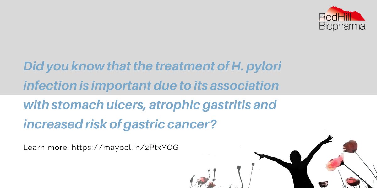 #DYK that the treatment of #Hpylori infection is important due to its association with #StomachUlcers, #AtrophicGastritis &amp; increased risk of #GastricCancer? Click here to learn more about #Hpylori: mayocl.in/2PtxYOG #StomachCancerMonth $RHDL
