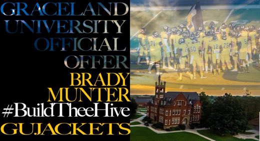 brasdter's tweet photo. Happy to have received my official offer from Graceland 💛💙@GracelandFB #buildtheehive https://t.co/ySZny3NlG3