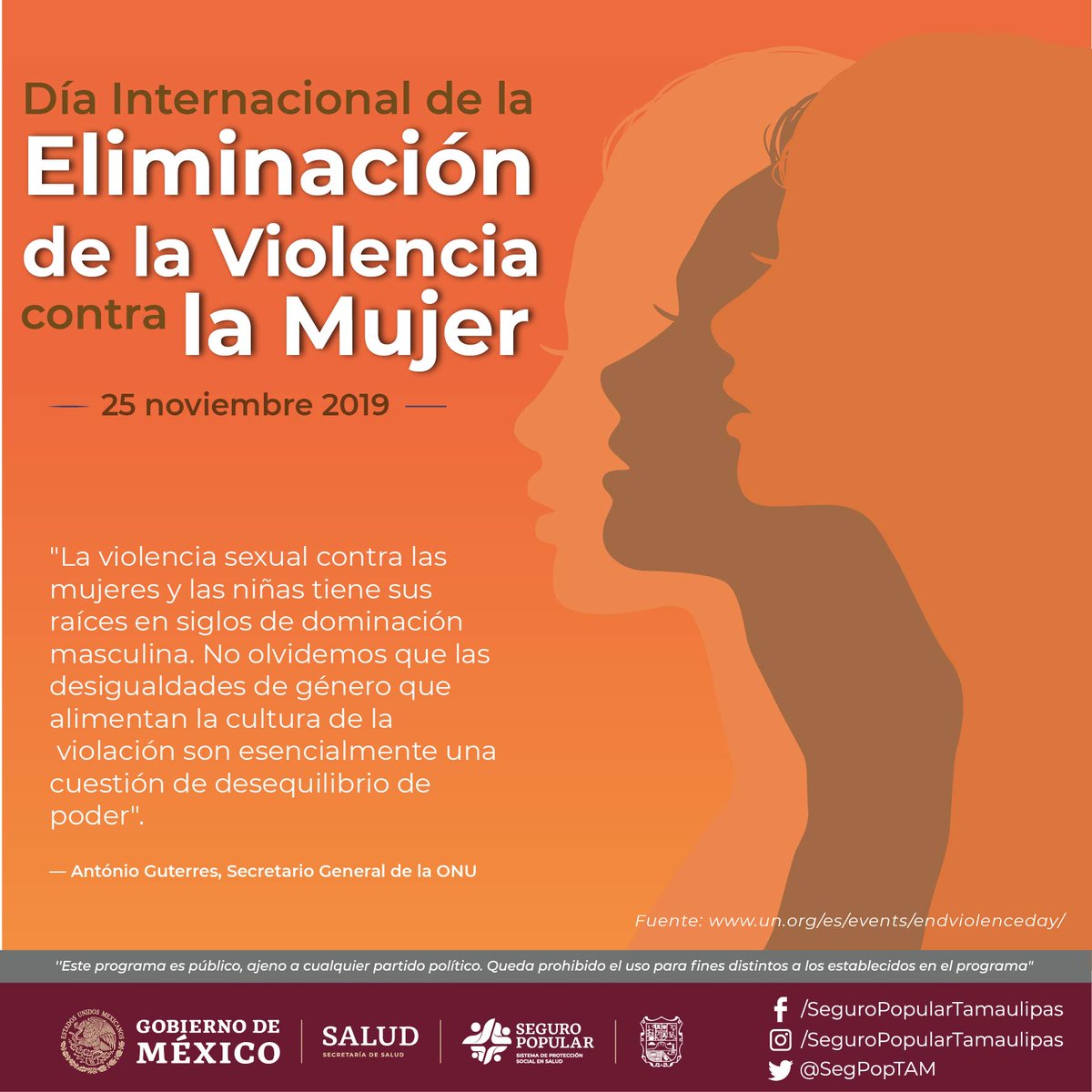 segpoptam's tweet photo. #25DeNoviembre | 🟠 Día Internacional de la Eliminación de la Violencia Contra la Mujer. 

#DíaNaranja https://t.co/UAyKQbB4Ge
