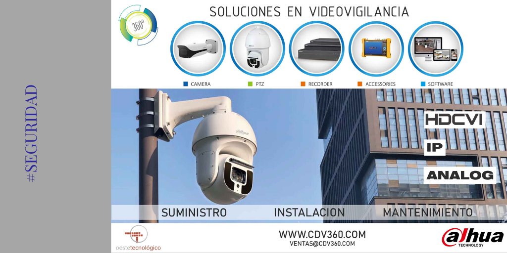 CDV360's tweet photo. Soluciones tecnologicas, #dahua #Dahua #seguridad #videovigilancia #instalacion #suministro #instalacion #mantenimiento https://t.co/6JEdU28wUO
