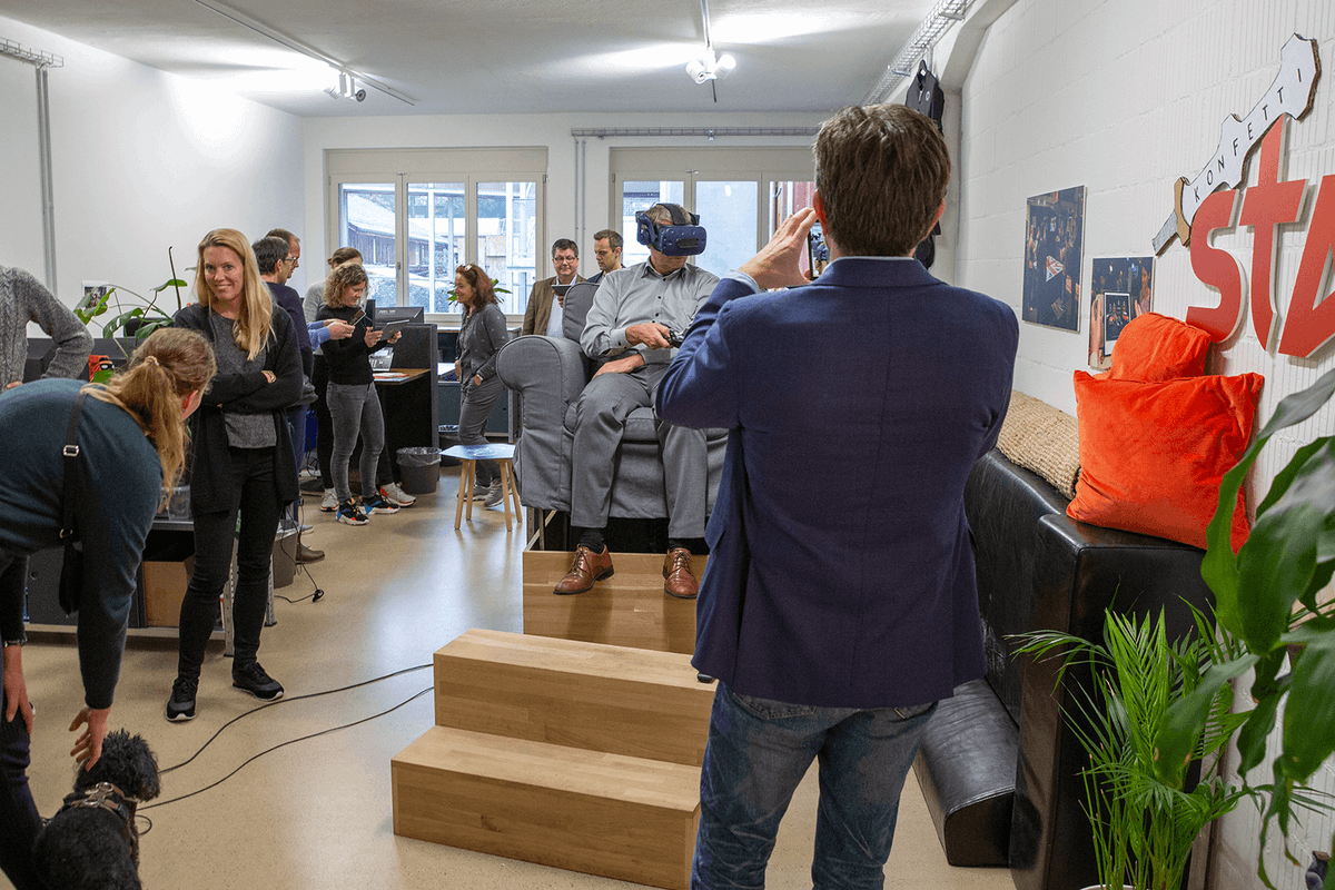staay_io's tweet photo. The whole admin staff of @CBSETweet (Copenhagen Business School, Executive Education - Scandinavia’s no. 1 business school) visited us on their study trip for a workshop. We discussed how to use gamification/AR/VR in educational experiences and showcased some of our projects. https://t.co/tkg3TA2DSR