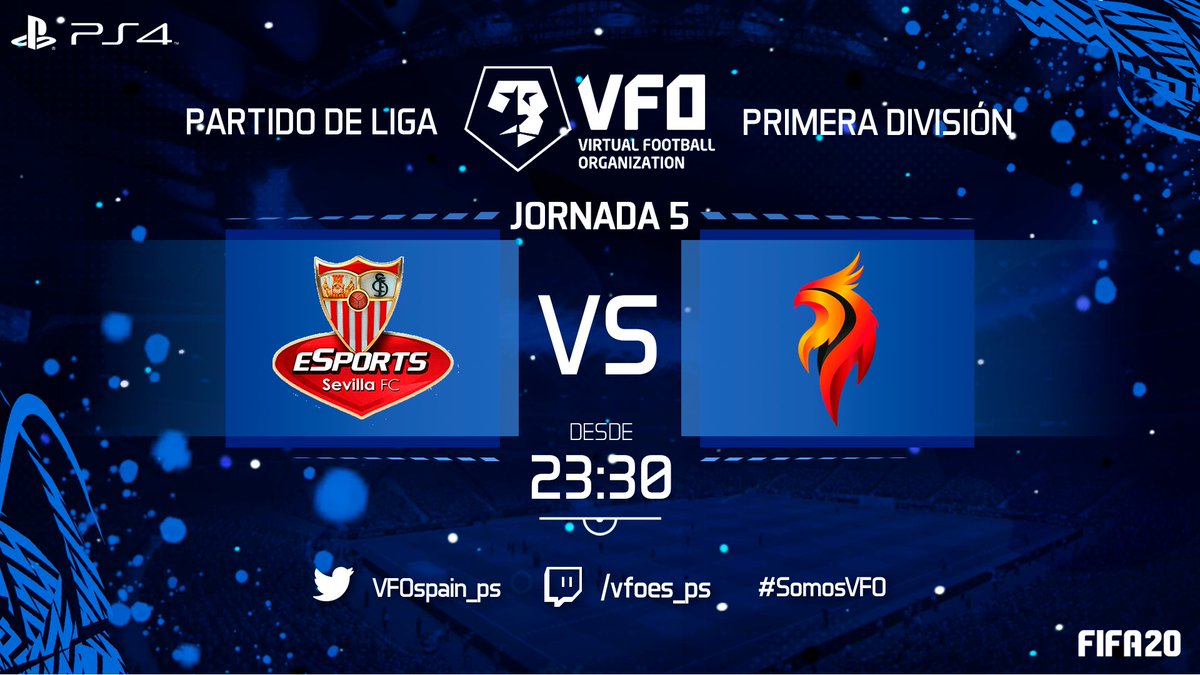 VFOspain_ps's tweet image. 🎙️🎙️PARTIDAZO | Dos equipos en un momento excepcional frente a frente. ¡Espectacular partido el de esta noche!

⏰ 23:30hr 
⚽️ @SFCeSports  vs @Team_Blazers 
🎙️  @LeonidasMadiba @Venturini @msharleyquinz5 
📺 twitch.tv/vfoes_ps