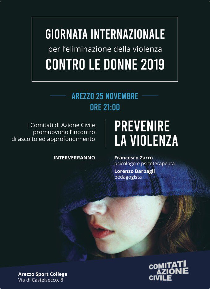 marcodonats's tweet image. Ci vediamo questa sera ad #Arezzo per l'incontro pubblico e di approfondimento "Prevenire la violenza"
#stopviolenzasulledonne #25novembre