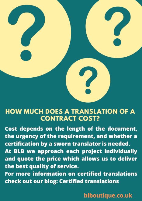 blb_team's tweet photo. Translation of a contract – just like any other language service or assistance for a business - is not a cost. It is an investment. We also offer #certifiedtranslations. To find out more visit our blog: https://t.co/4D6EgFllPW
#translation #quality #blb_team https://t.co/c8v4icj9iW
