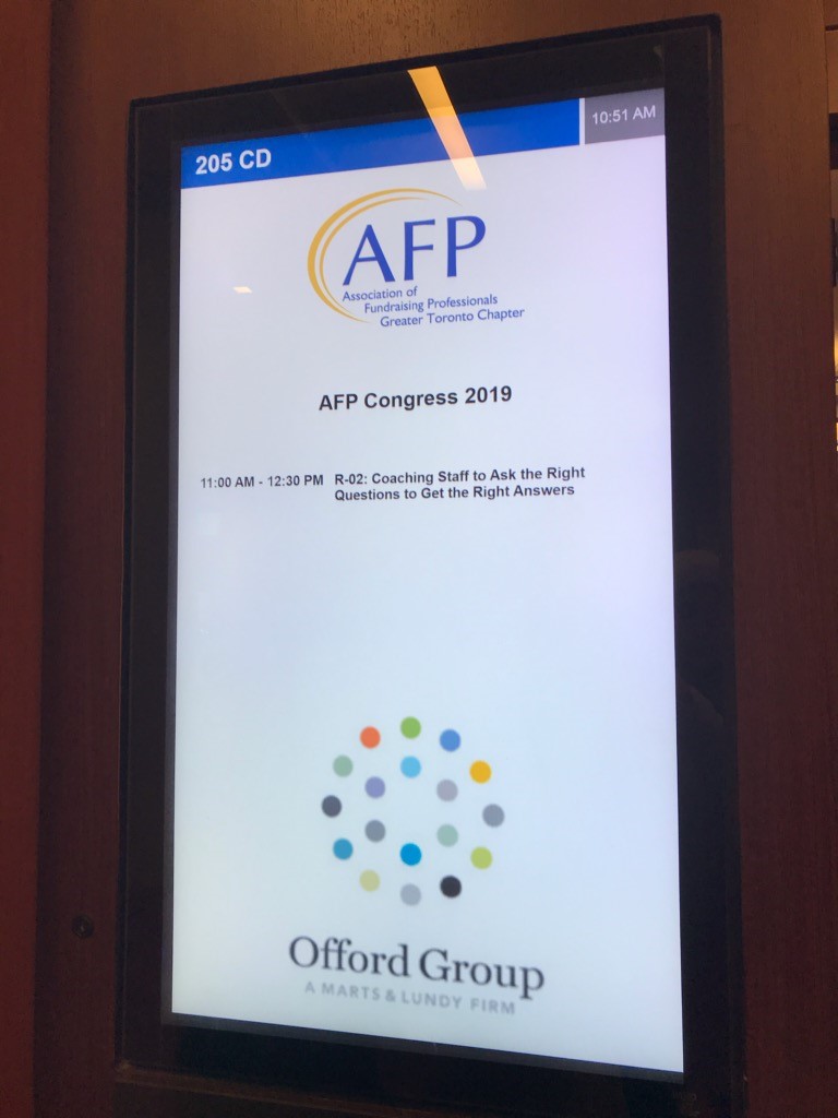 OffordGroup's tweet photo. Welcome to AFP Congress 2019! 
Offord is a proud sponsor of the red-track sessions - so attendees of these sessions will be the first to get a copy of our 2019 Perspectives on Canadian Philanthropy issue! #raisethework #afpcongress2019 https://t.co/smThmH20Ci