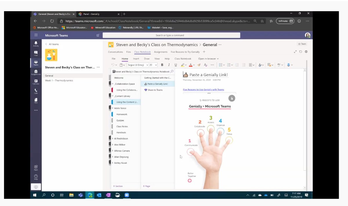 Conchircabello's tweet photo. We LOVED seeing @BeckyKeene working her magic and showing us how to use @genially_en with @MicrosoftTeams and @msonenote !! This is the link if you missed it 👉https://t.co/N2RHjed9sR Thank you to all who joined live! #BetterTogether #TeamsMania #doitgenially #Onederful https://t.co/iv5vzxjvBA