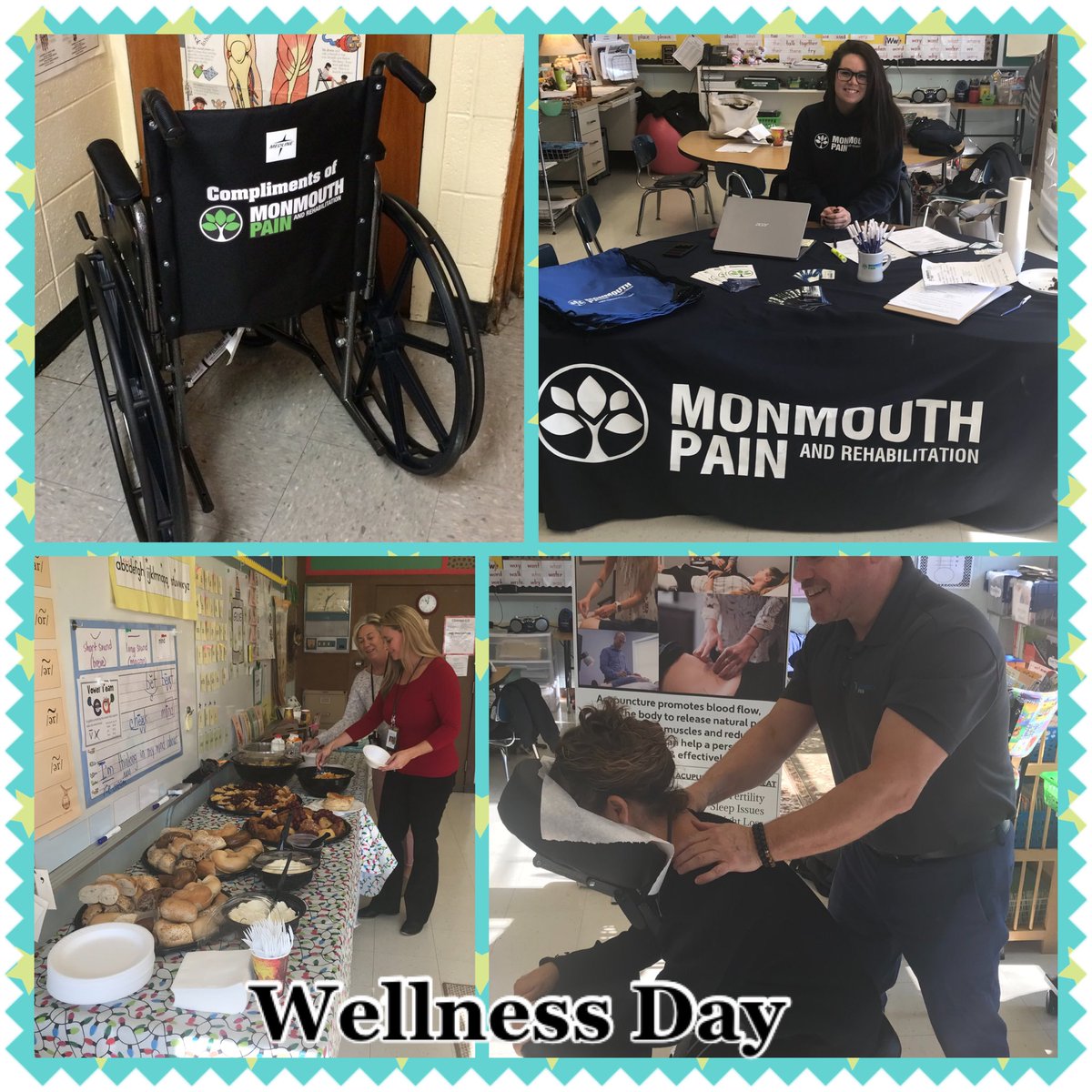 Thank you to Monmouth Pain and Rehabilitation for treating our staff with a WELLNESS DAY as well as donating a beautiful, new wheelchair to our health clinic! ❤️ #HTPSCommunityPartnerships #BeYouBeWell