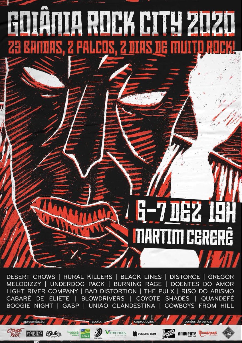 gregorbanda's tweet photo. Dia 06/12 tem nosso último show de 2019, com um monte de banda massa e na casa do rock goiano. Só bora minha galera! https://t.co/mRd47SccTH