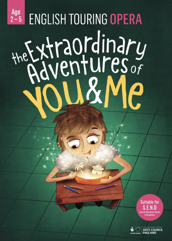 Alongside Handel, Mozart and Bach is our new opera for SEND audiences and 2-5 year olds written by @RuthWMariner and @WonderfulSounds designed by @katelaneous ‘The Extraordinary Adventures of You and Me’ starring me, @mejoannamarie plus @marthajmezzo /@AlexggSimpson1 #operaforall