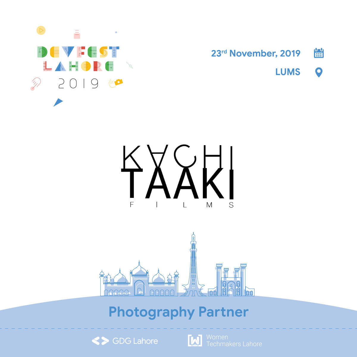 GDGLahore's tweet photo. Waiting for DevFest Lahore 2019 Photos?
Don't worry, our Photography Partners- KACHI TAAKI FILMS will be sharing them for you as soon as they can
#DevFestPk #GDGLahore https://t.co/3nPAdNkIXP