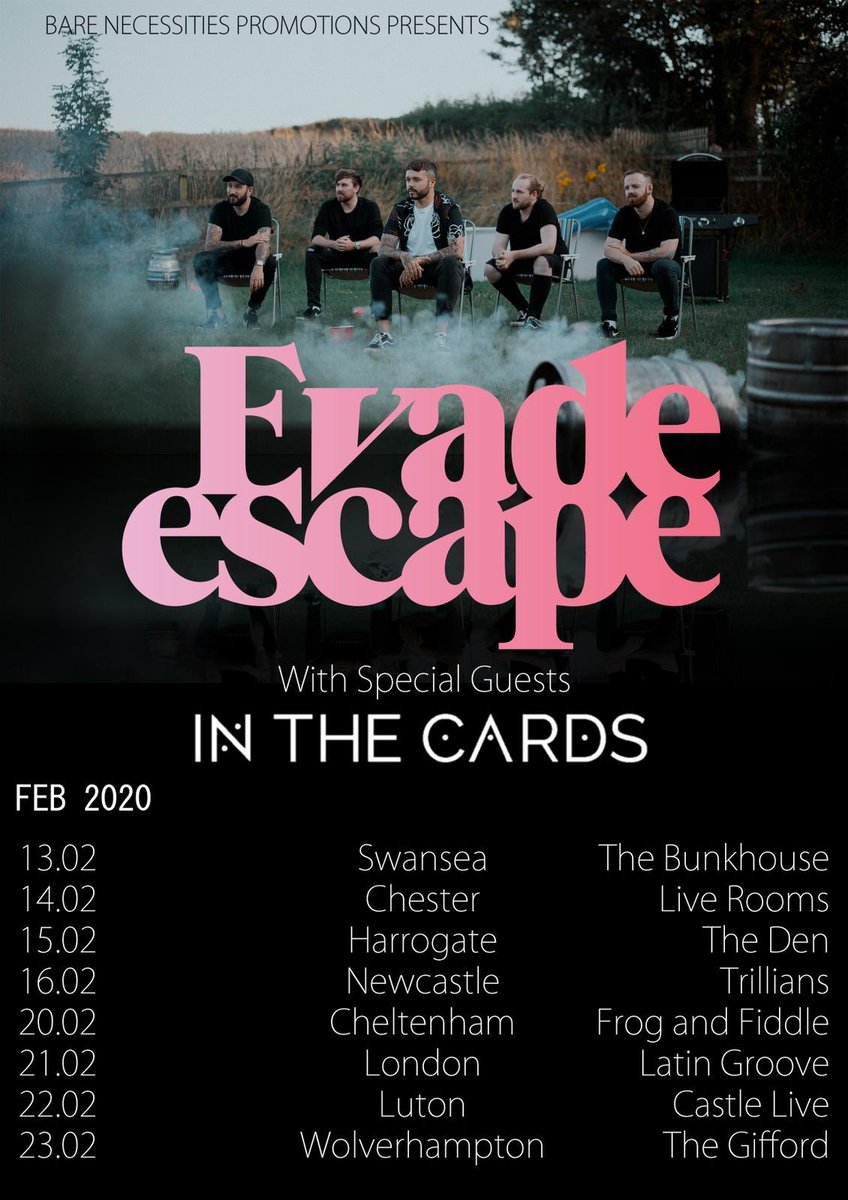 TOUR ANNOUNCEMENT 

We’re stoked to be hitting the road with our friends <a href="/EvadeEscape/">Evade Escape</a> in Feb 2020!

Who’s coming???