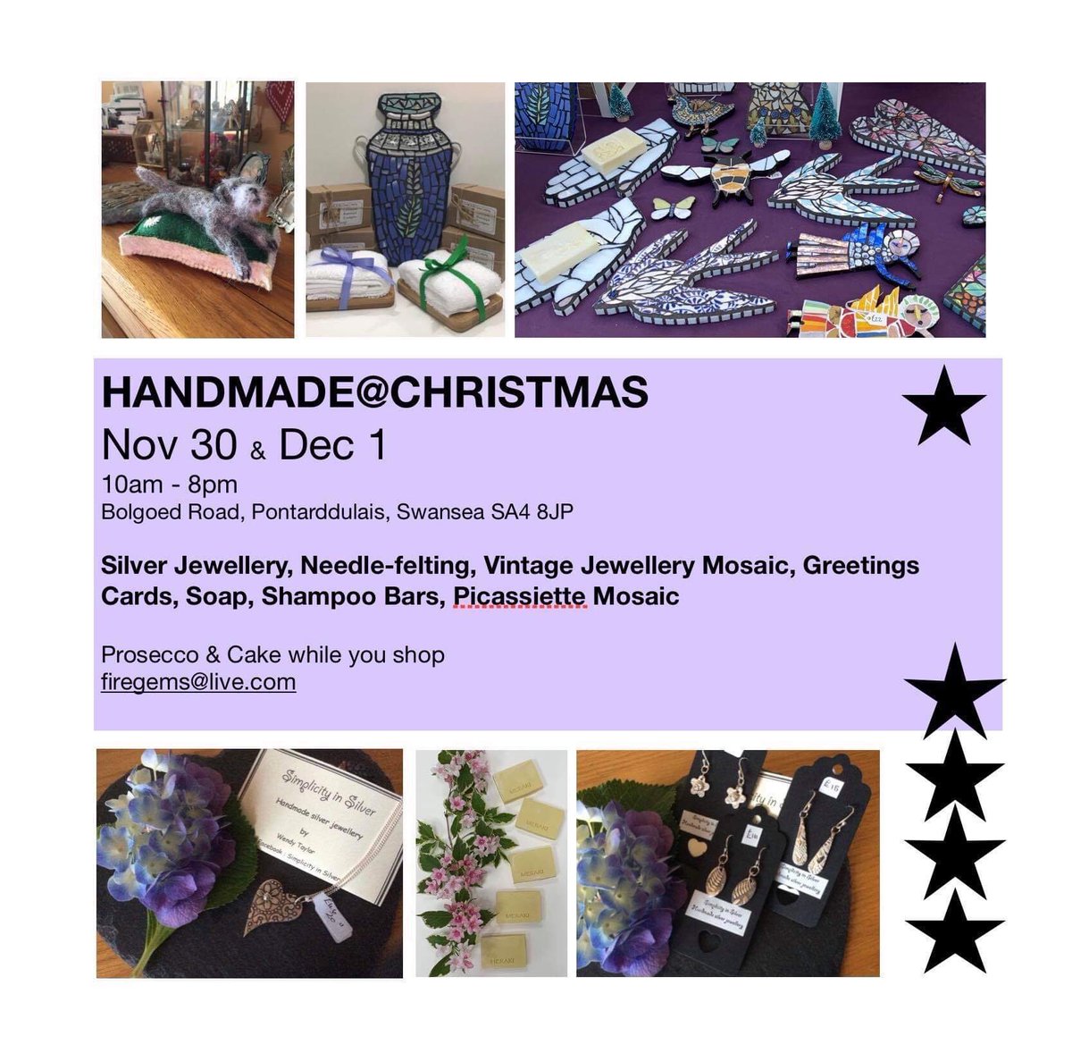 MerakiSoapCo's tweet photo. Another opportunity to support local artists and businesses. Don’t miss out on those unique Christmas gifts. #localartists #buylocal #meraki #firegems #simplicityinsilver https://t.co/JJnUUU2nqh