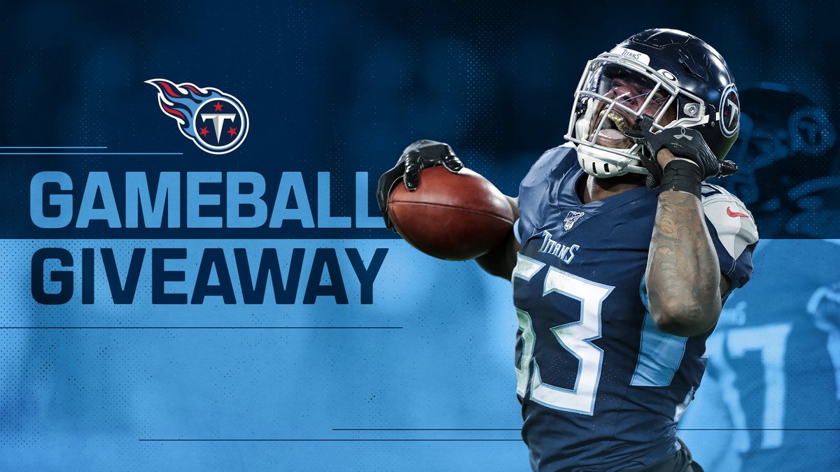 Titans's tweet photo. #Titans Game Ball Giveaway 🏈

RETWEET and follow @Titans for the chance to win an official game ball from our victory over the Jaguars. https://t.co/NN4XByfu3W