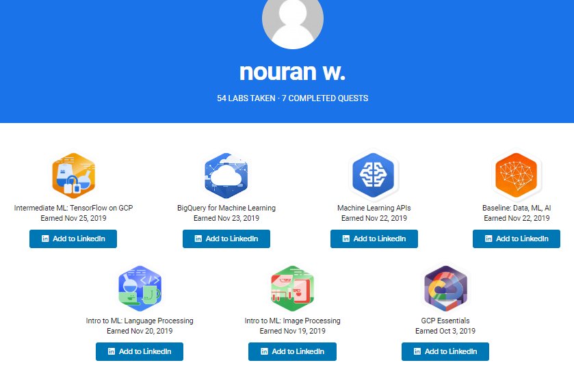 nouranwalid551's tweet photo. It took me around 40 hours to complete those 7 quests +50 labs related to #ML while having exams during all week ..i LOVED the challenge #MENA30DaysOnML
Link to my profile: https://t.co/gPBuzHqYGT
@Omranic @abid_salim
#GoogleCloud #GCP #MENA30DAYSONML https://t.co/ZD9Pzl40KA