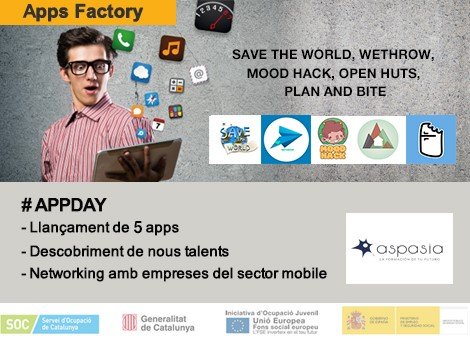 AspasiaBCN's tweet photo. Esta semana estamos de celebración 🎉🍾🥳. El viernes clausuramos nuestra III Edición del #AppsFactory en el @MovistarCentre de Barcelona. 
⁉️¿Te lo vas a perder?
🚨 Atento a nuestras redes. ¡Te iremos informando de todas las novedades a lo largo de la semana!
#AppsFactory https://t.co/KsIifPMVl4
