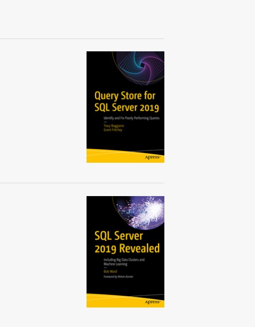 Fabriciodba's tweet image. My New Books from @bobwardms and @GFritchey 

I&apos;ll have fun!

#apress #sqlserver2019 #querystore