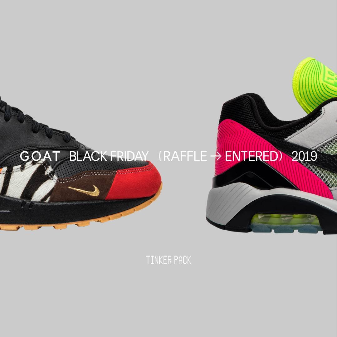 PCPaniolos's tweet photo. Enter the #GOATBlackFriday raffle for a chance to win sneakers, credit and other exclusive prizes. https://t.co/JqMyd5zIfW https://t.co/STIcCICm9H