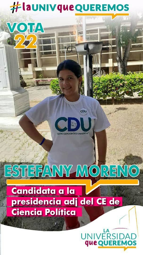 yohanfloresm's tweet photo. #25Nov Vamos por el rescate de #LaUnivQueQueremos todos los estudiantes de Ciencia Política, en la Universidad del Zulia, los invito a VOTAR por mi persona #CDU22 #Zulia #Maracaibo https://t.co/tdTEufPsjR