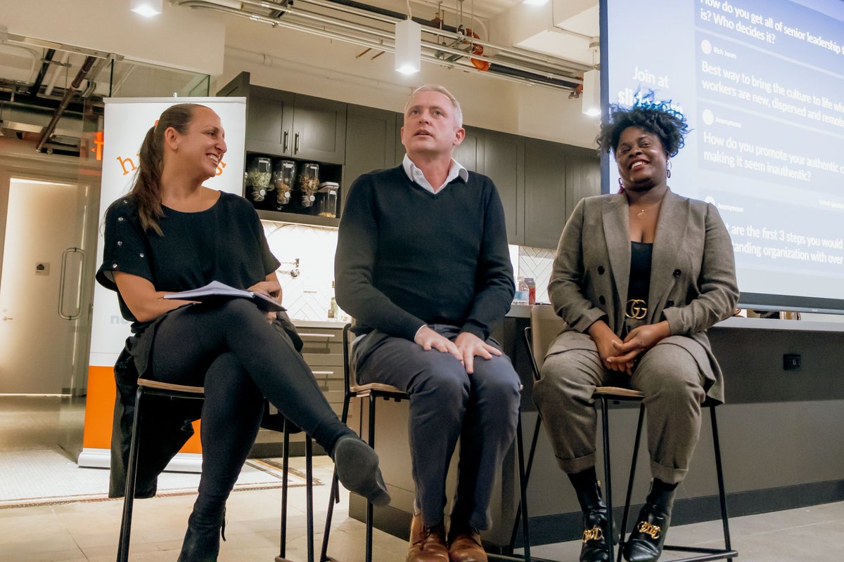15Five's tweet photo. We had SUCH a blast at our latest #HumansNotResources event in NYC! Over 120 amazing leaders in one room and a great panel - what a night!
Don’t want to miss out on the next one in your city? Sign up for our newsletter and get all the latest! https://t.co/MNGmVCO8Fs https://t.co/29AqoyhzW6