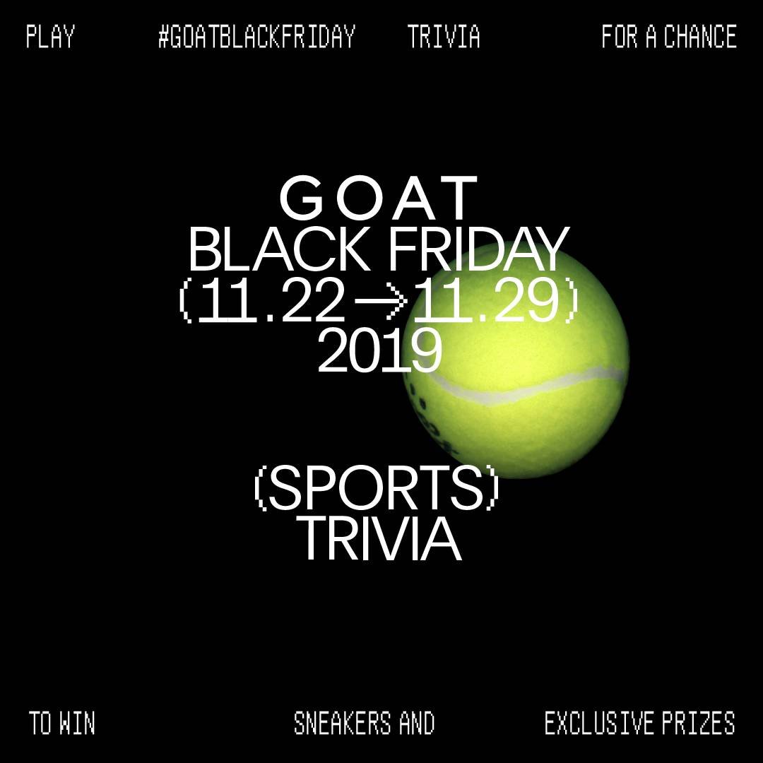 FL_eBayStore's tweet photo. Test your sneaker knowledge and join me in playing #GOATBlackFriday trivia! https://t.co/BB5dHcExL4 https://t.co/8JEVgU7agT