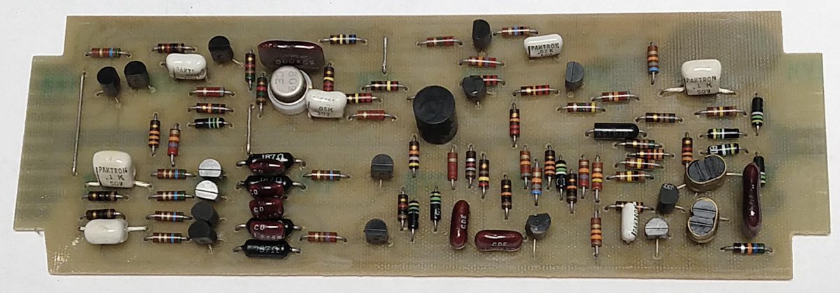 kenshirriff's tweet image. Restoring an analog computer from 1969; we fixed the precision power supply. Large transformers and 8 complex cards in the power supply, but no manual, so I had to reverse-engineer it. One board has high-precision 0.01% (not 1%) resistors.
righto.com/2019/11/unders…