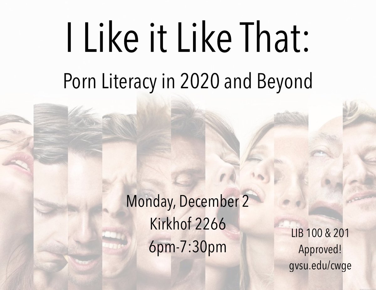 If you missed the Teach-In on Porn Literacy, we're hosting a program with the same content on December 2nd! Come to Kirkhof 2266 at 6pm for a program focused on maintaining healthy relationships while navigating the world of 21st century pornography. 🧐