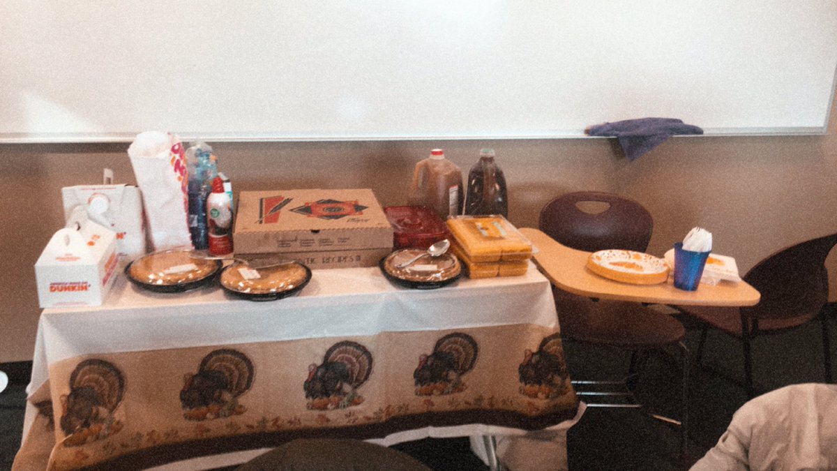 MerTheTeacher's tweet photo. #EDU310Friendsgiving today!! Talking about culturally relevant Thanksgiving discussions in schools. Enjoy the pics &amp; reply with any tips and ideas! How can we best approach this topic? Happy Thanksgiving everyone ❤️ 🦃🍽🍁 https://t.co/qqR5VTgIct