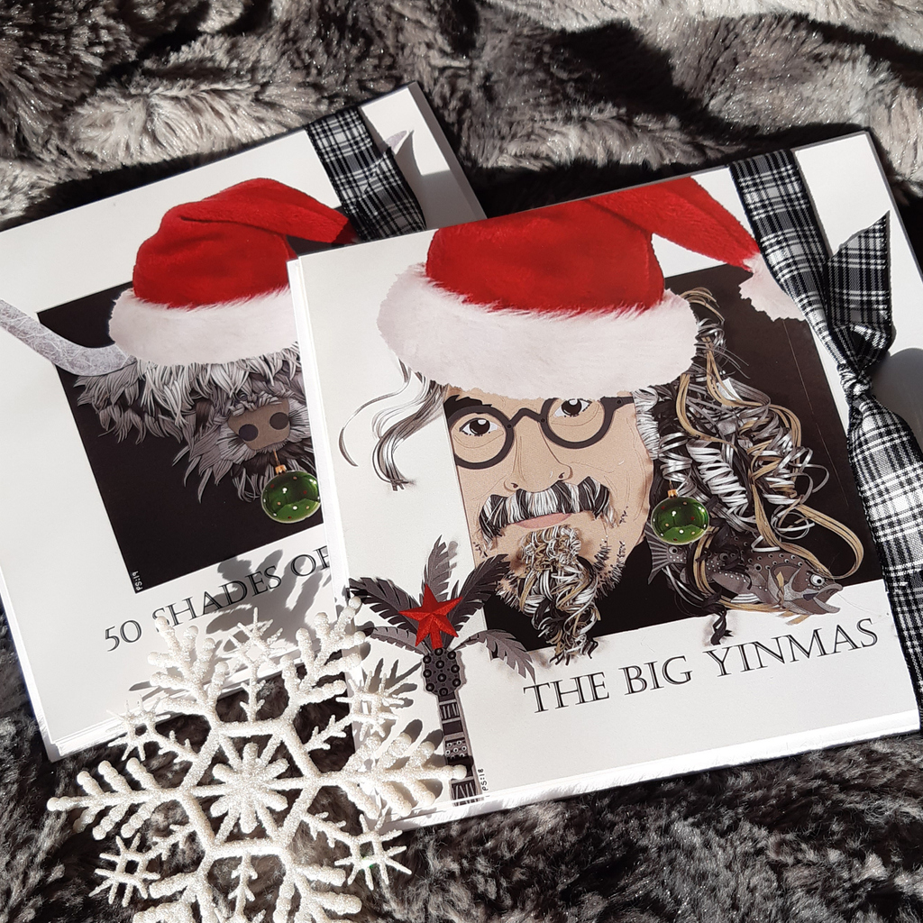 pamscottart's tweet photo. Merry McXmas! Scottish Christmas cards ~ Billy Connolly's Big Yinmas &amp; 50 Shades of Christmas, Highland Coo style. 4 pack (2 x each) £6.99. 6 pack (3 x each) £8.49. Free postage. 
https://t.co/W3SDs1l9jn
#scottishchristmascards #buyartitslovely #billyconnollyart #scottishart #coo https://t.co/q5JlY0Hoiq