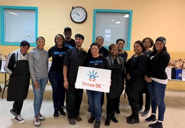 .<a href="/ATT/">AT&T</a> employees helping <a href="/ThriveDC/">Thrive DC</a> prepare food and distribute toiletries for those in need as part of the #BelieveDC initiative. #ATTBelieves #ATTDC