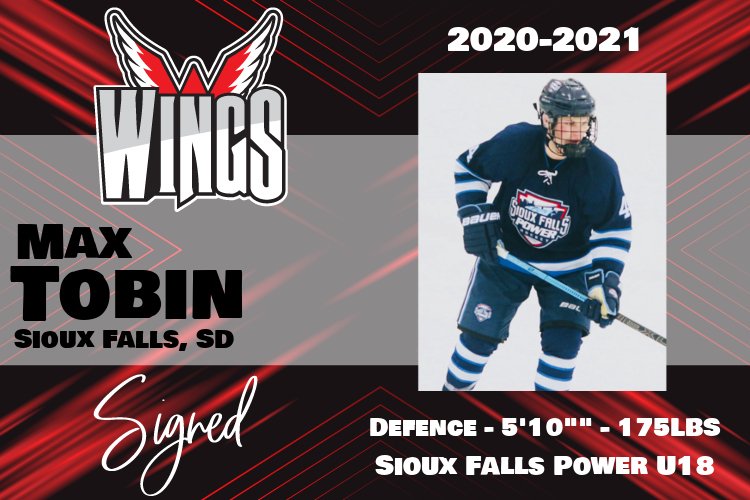 Your Wings have signed Defenseman Max Tobin to a 2020-2021 Tender! Welcome to the #WingsFamily