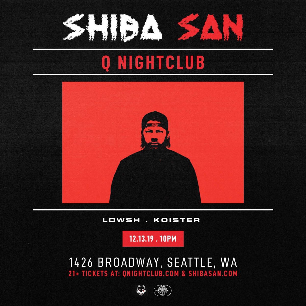 lowshmusic's tweet photo. Woof woof! Friday, December 13th Seattle we’re about to seriously #walkitout at @qnightclub with @ShibaSanMusic and @imkoister. 

Bring your good looks and prepare for an extremely heady set from yours truly 😺❤️🔥 https://t.co/wSMoTK9gM6