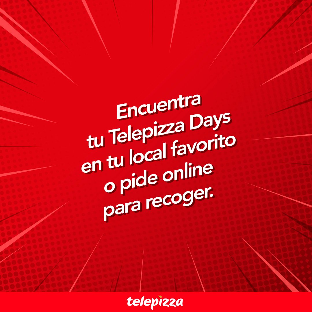 TelepizzaPeru's tweet photo. Por solo S/14.90. Puedes llevarte hoy tu Telepizza Days y escoger 1 entre 10 ingredientes disponibles.

#TelepizzaPerú #PasemosMásTiempoJuntos #TelepizzaDays https://t.co/vXHBuCOKxy