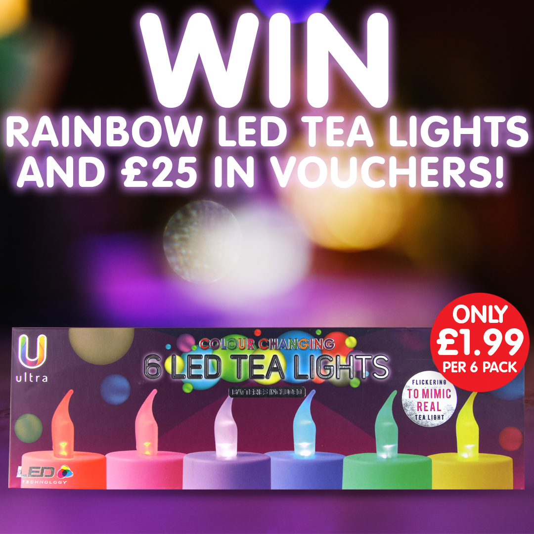 🕯️ #Competition Time 🕯️
For the chance to win some colour changing LED Tea Lights and £25 in vouchers simply Retweet, Follow and Reply with your favourite colour! Good luck 👍