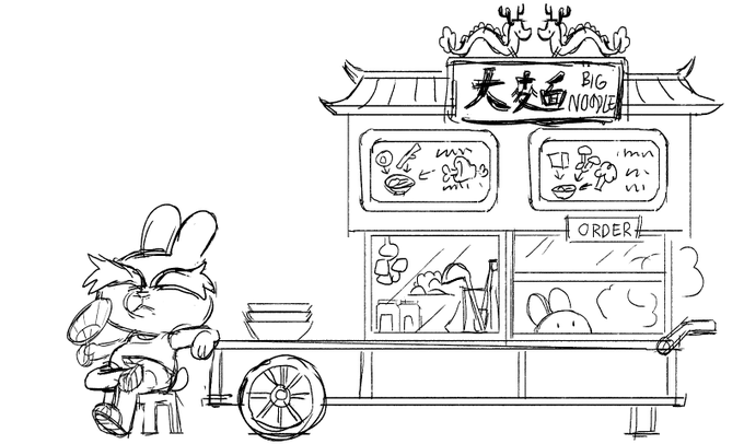 big noodle cart 