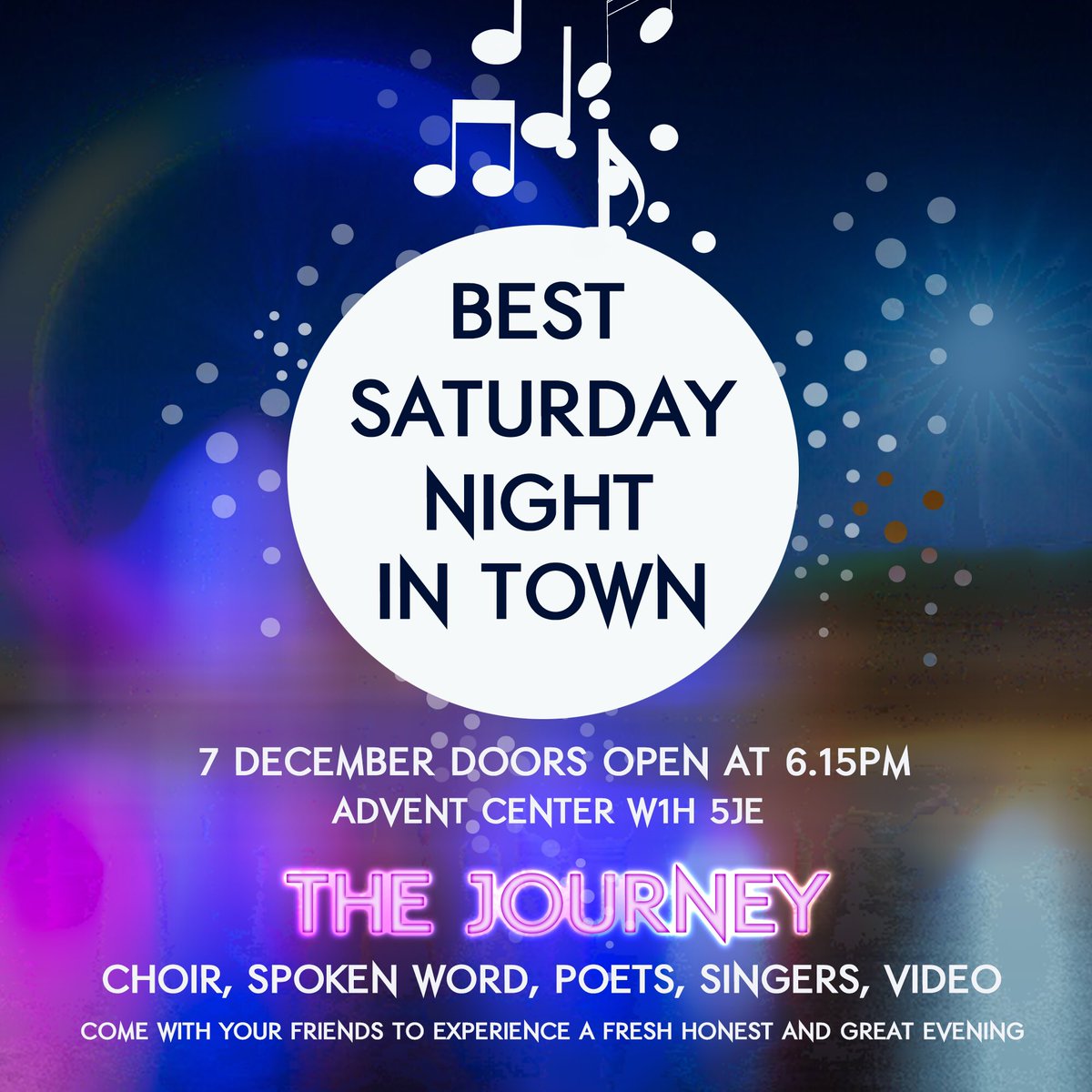 The #BestSaturdayNightinTown starts in 11 days! Book now via eventbrite.