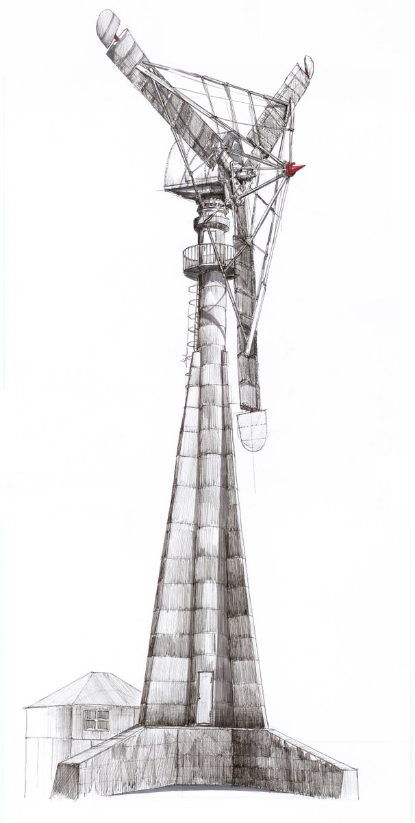 The enduring 200-kW Gedser wind turbine. It was designed by wind power legend Johannes Juul, chief engineer at the South Jutland Electricity Laboratory (SEAS), and put into operation in 1959. Read more about it in Chapter 6 of my book bit.ly/2XLMCTz.