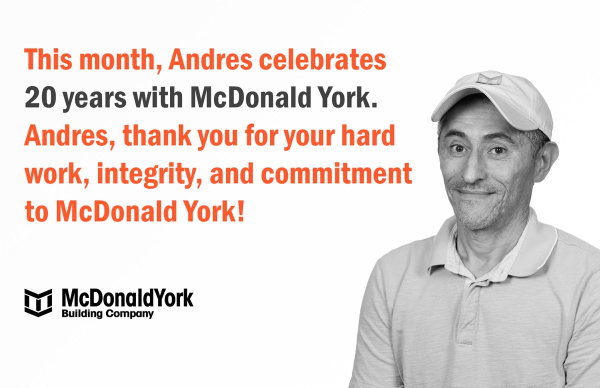 mcdonaldyork's tweet photo. Please join us in congratulating Andres Santander on 20 years with McDonald York! https://t.co/iOFWtMe3cz
