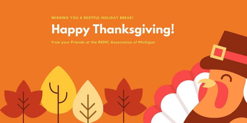 beckjSRESD's tweet photo. #HappyThanksgiving from your friends at REMC &amp; your local REMCs. We’re thankful for your caring leadership in our classrooms and schools! https://t.co/8t4nTLCdp5