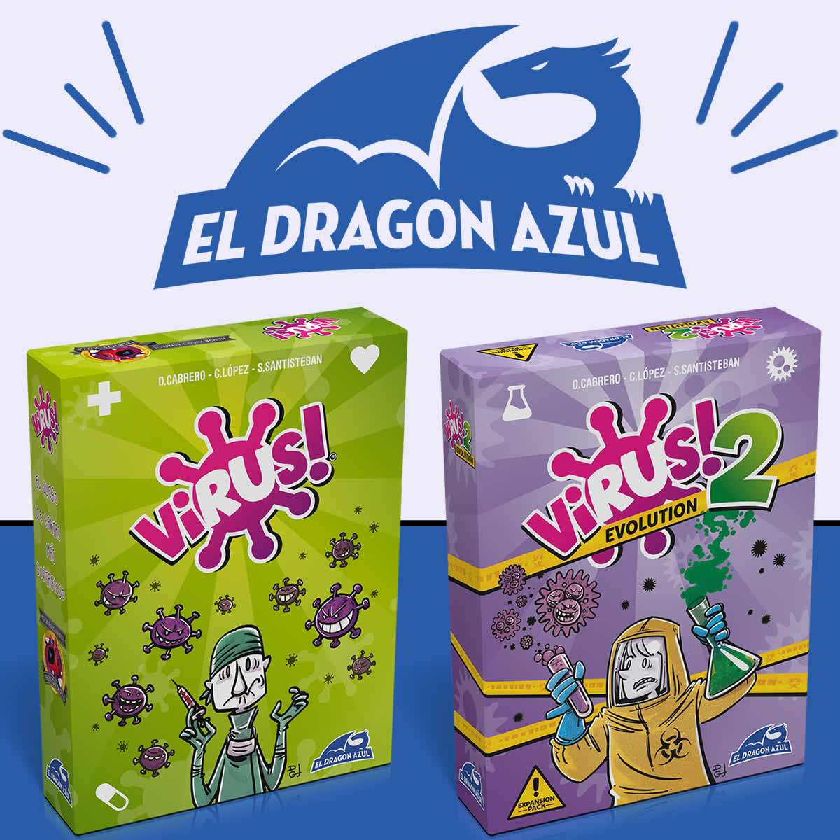 EdDragonAzul's tweet image. Volvió el Virus y trajo companía! Ya tenemos disponibles el Virus con la expansión. Podés conseguirlos en nuestros puntos de venta oficiales mtr.cool/tljezjgldf