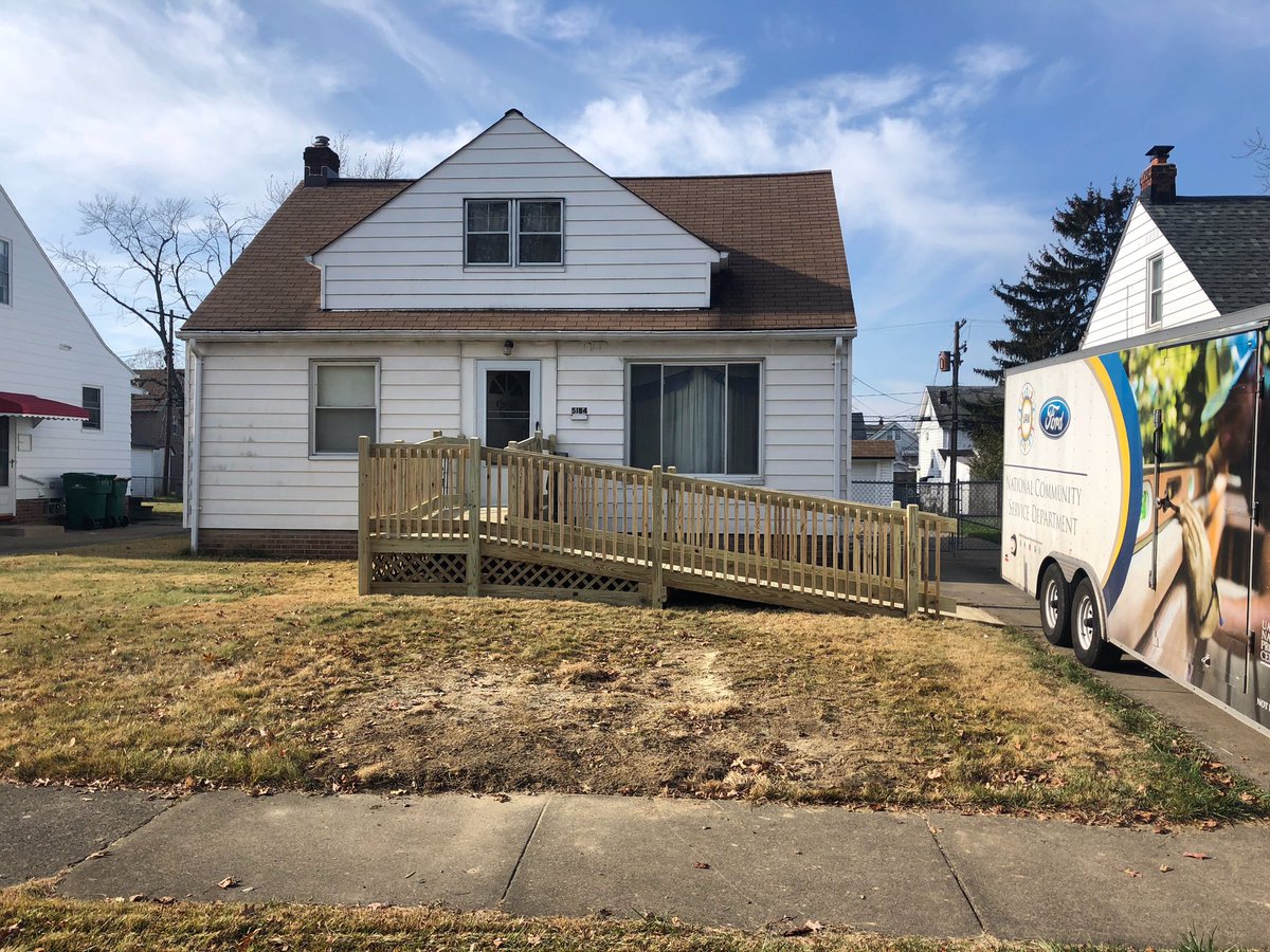 So happy we could help this <a href="/ablackwell216/">Mayor Annette Blackwell</a> Maple Hts disabled senior with this wheelchair ramp.  We’ll be back to do more, but getting to the door was the first hurdle.  Thanks Councilwoman <a href="/mh44137/">Toni Jones</a> for your support...hats off to <a href="/UAW/">UAW</a> 1250 Community Response Team !
