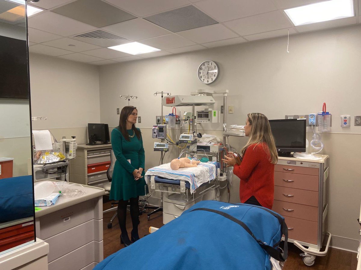 JeanetteNunezFL's tweet photo. As we visit with health care facilities throughout Florida, it’s encouraging to see all that is being done to address maternal and infant health. Thank you to AdventHealth for the tour and for their commitment to quality healthcare. https://t.co/9mTaKIlsRC